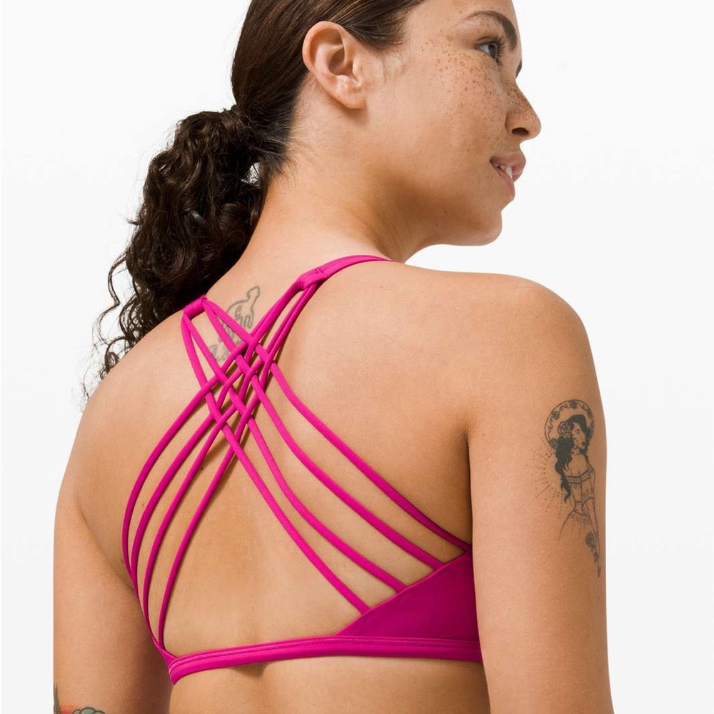Lululemon Sports bra!!! Raspberry!! - Picture 2 of 2